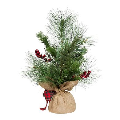 Plaid Artificial Tree Floor Decor