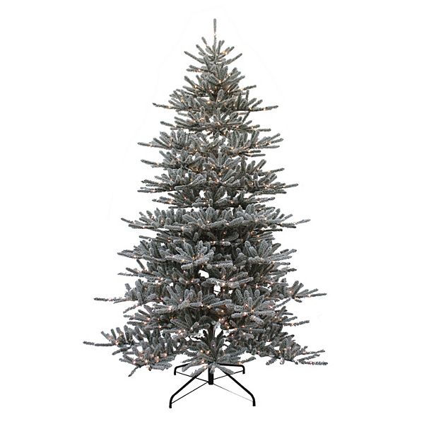 Flocked 9-ft. LED Vail Pine Artificial Christmas Tree