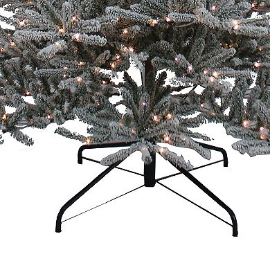 Flocked 9-ft. LED Vail Pine Artificial Christmas Tree