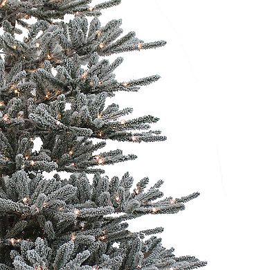 Flocked 9-ft. LED Vail Pine Artificial Christmas Tree