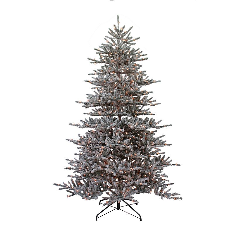 Pre-Lit 9-ft. Flocked Vail Pine Artificial Christmas Tree, Green