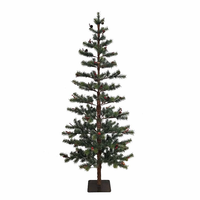 5-ft. Pinecones & Berries Pine Artificial Christmas Tree, Green