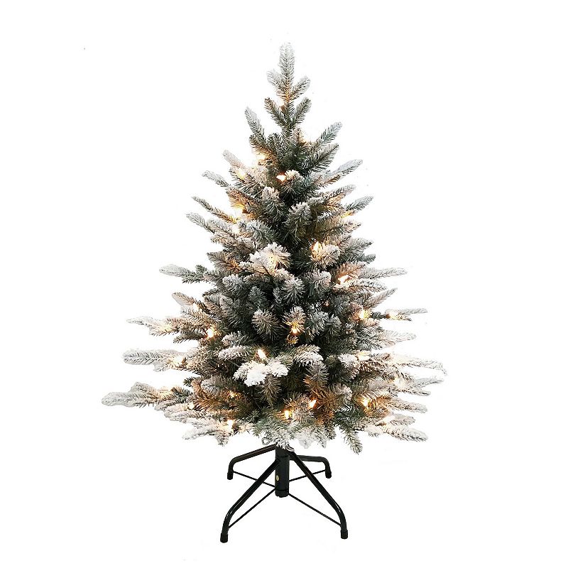 3-ft. Pre-Lit Frosted Pine Artificial Christmas Tree, Green
