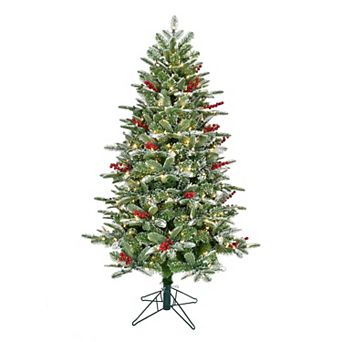5-ft. Instant Connect Pre-Lit LED Flocked Breckenridge Artificial Christmas Tree