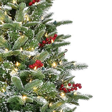 5-ft. Instant Connect Pre-Lit LED Flocked Breckenridge Artificial Christmas Tree