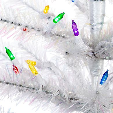 2-ft. Pre-Lit Multicolored LED Glisten Pine Artificial Christmas Tree