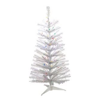 3-ft. Pre-Lit Multicolored LED Glisten Pine Artificial Christmas Tree