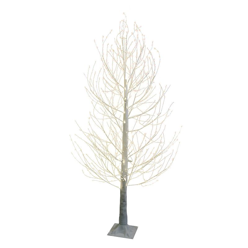 6-ft. Pre-Lit Fairy LED Winter White Twig Artificial Christmas Tree