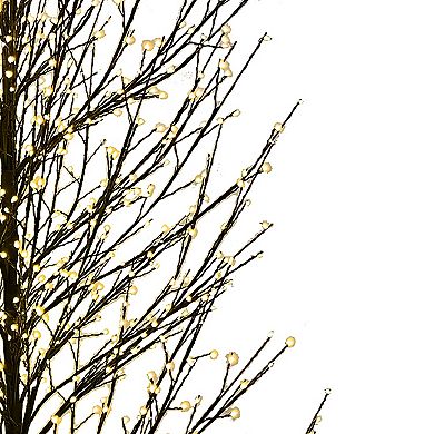 5-ft. Pre-Lit LED Dark Brown Twig Artificial Christmas Tree