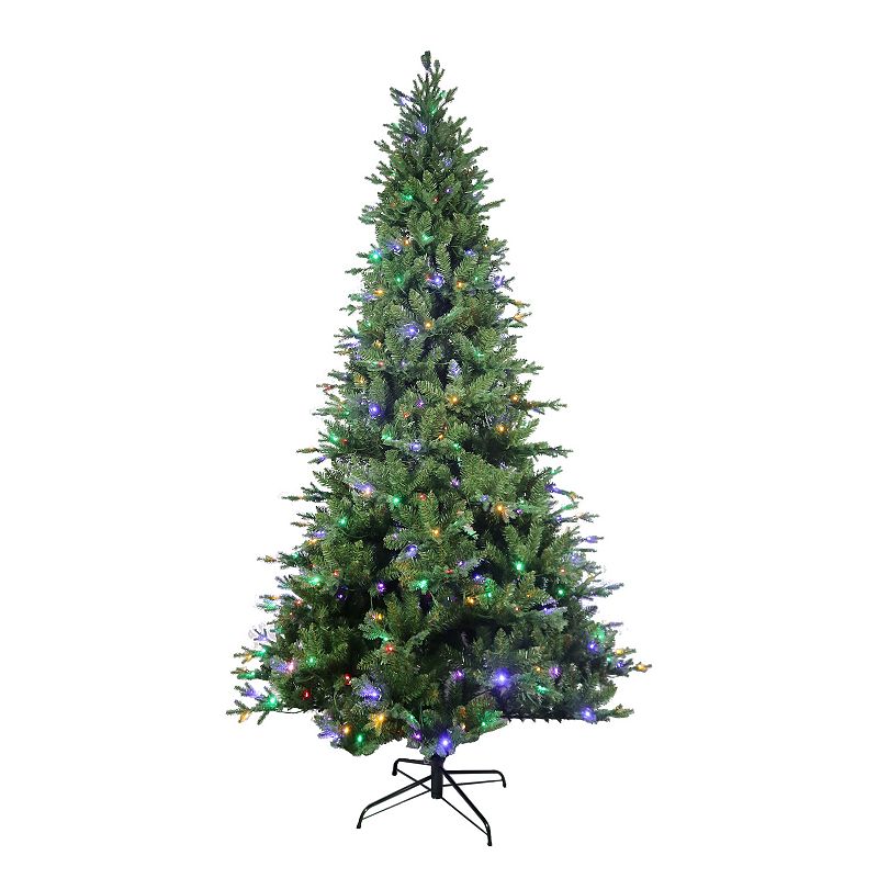 9-ft. Pre-Lit Multi-Colored LED Jackson Pine Artificial Christmas Tree, Gre
