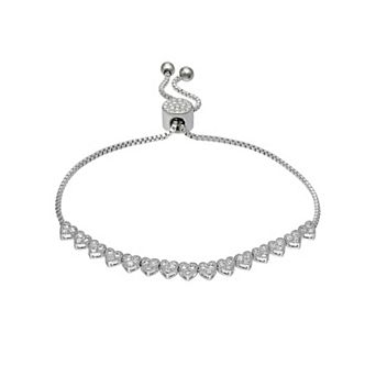 Brilliance Crystal Heart Adjustable Bracelet