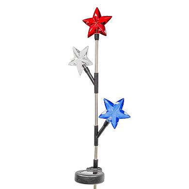 Crosslight Patriotic Stars Solar Light Garden Stake