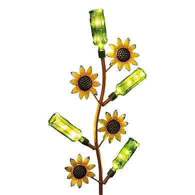 Crosslight Sunflower & Bottle Solar Stake Light