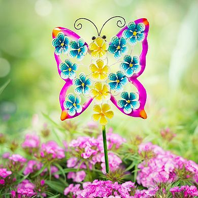 Crosslight Floral Butterfly Solar Stake Light