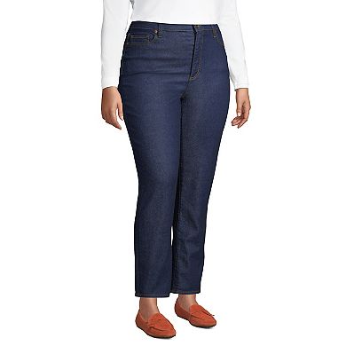 Plus Size Lands' End Recover High-Rise Straight-Leg Ankle Jeans