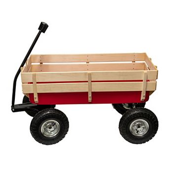 Synergistic Children's Metal and Wood Side Rail Wagon