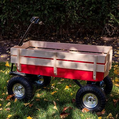 Synergistic Children's Metal and Wood Side Rail Wagon