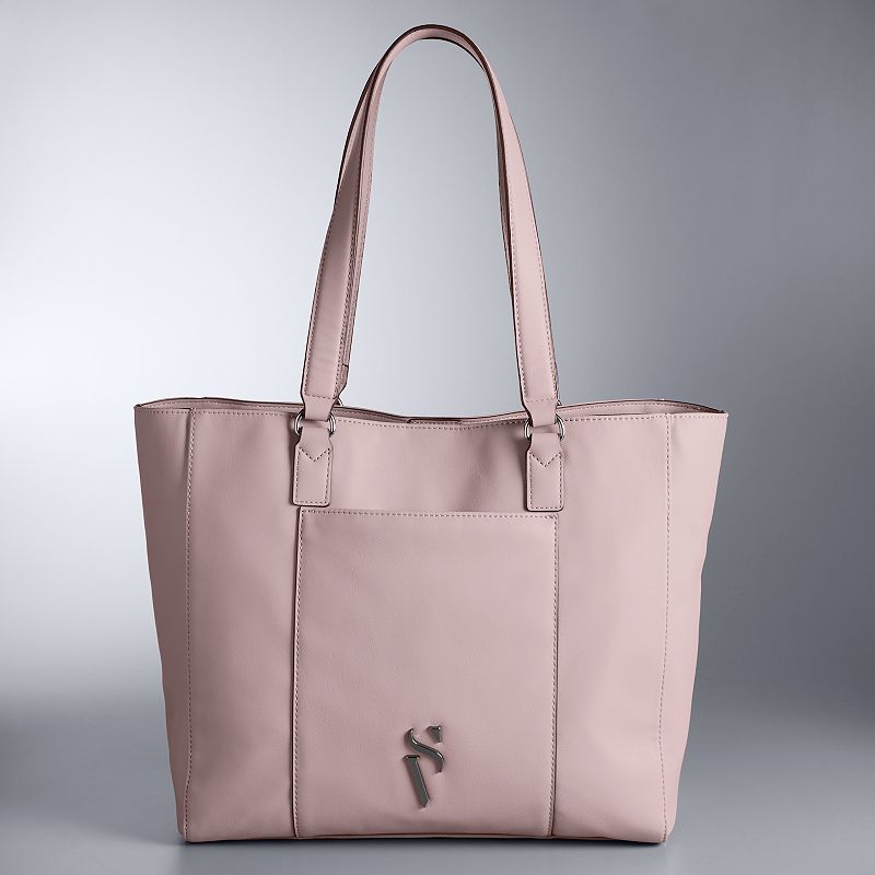 Simply Vera Vera Wang Lavey Raddix Tote Bag, Lilac Ivory