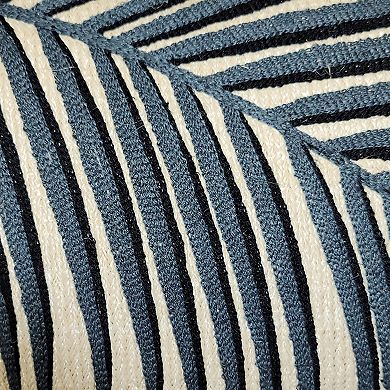 New York Botanical Garden® Indoor Outdoor Raffia Embroidered Palm Frond Throw Pillow