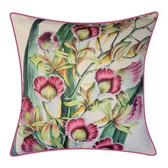 New York Botanical Garden® Indoor Outdoor Pretty Orchids Throw Pillow