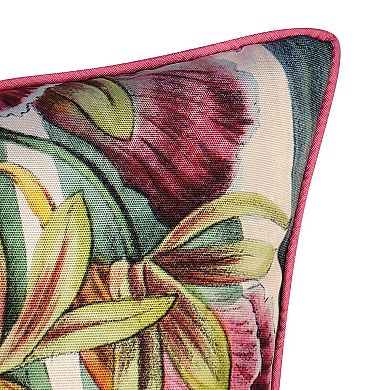 New York Botanical Garden® Indoor Outdoor Pretty Orchids Throw Pillow