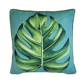 New York Botanical Garden® Indoor Outdoor Monstera Leaf Throw Pillow