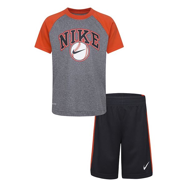  Nike Toddler Boy's T-Shirt & Shorts 2PC Set Dri-FIT Baseball  Black Sz: 4T: Clothing, Shoes & Jewelry