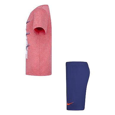 Boys 4-7 Nike Dri-FIT Swoosh Graphic Tee & Shorts Set
