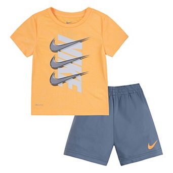 Boys 4-7 Nike Dri-FIT Swoosh Graphic Tee & Shorts Set