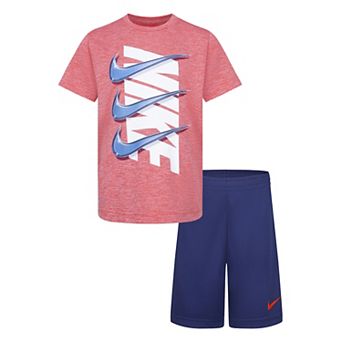 Boys 4-7 Nike Dri-FIT Swoosh Graphic Tee & Shorts Set