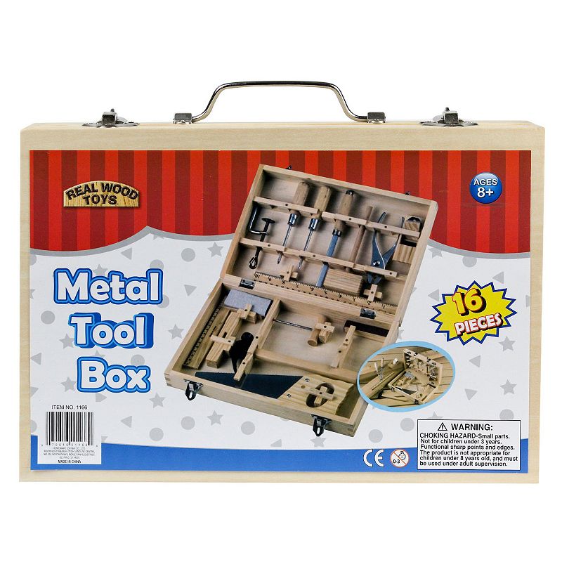 76779941 Homeware 16-Piece Metal Tool Kit with Wood Box, Mu sku 76779941
