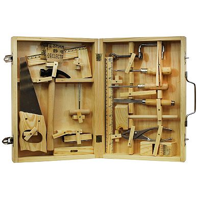 Homeware 16-Piece Metal Tool Kit with Wood Box