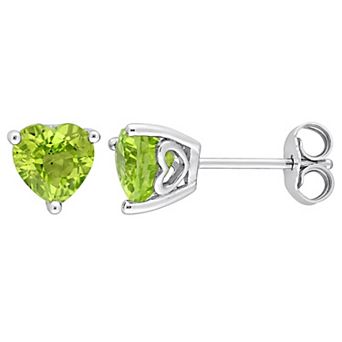 Stella Grace Sterling Silver & Gemstone Heart Stud Earrings