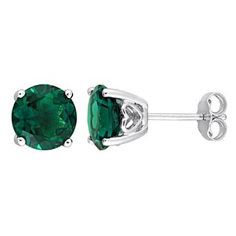 Stella Grace Sterling Silver & Gemstone Round Stud Earrings