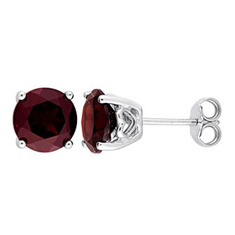 Stella Grace Sterling Silver & Gemstone Round Stud Earrings