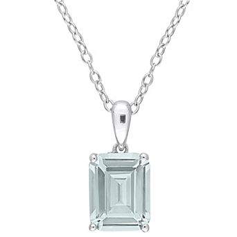 Stella Grace Sterling Silver & Gemstone Stud Pendant Necklace