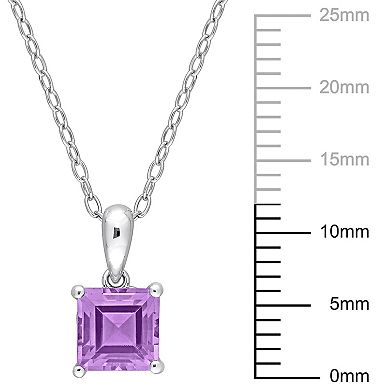 Stella Grace Sterling Silver & Gemstone Stud Pendant Necklace