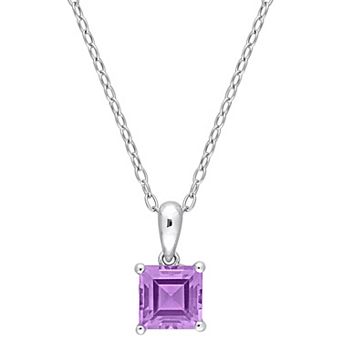 Stella Grace Sterling Silver & Gemstone Stud Pendant Necklace