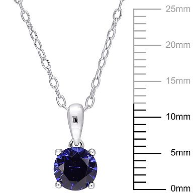 Stella Grace Sterling Silver & Gemstone Stud Pendant Necklace