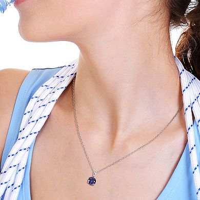 Stella Grace Sterling Silver & Gemstone Stud Pendant Necklace
