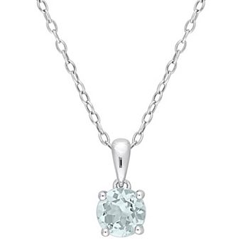 Stella Grace Sterling Silver & Gemstone Stud Pendant Necklace