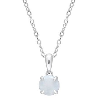 Stella Grace Sterling Silver & Gemstone Stud Pendant Necklace