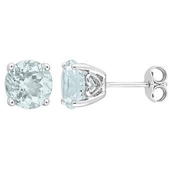 Stella Grace Sterling Silver & Gemstone Round Stud Earrings