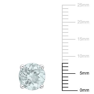 Stella Grace Sterling Silver & Gemstone Round Stud Earrings