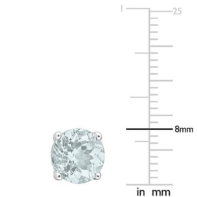 Stella Grace Sterling Silver & Gemstone Round Stud Earrings