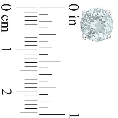 Stella Grace Sterling Silver & Gemstone Round Stud Earrings