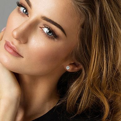 Stella Grace Sterling Silver & Gemstone Round Stud Earrings