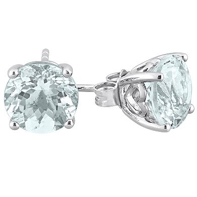 Stella Grace Sterling Silver & Gemstone Round Stud Earrings