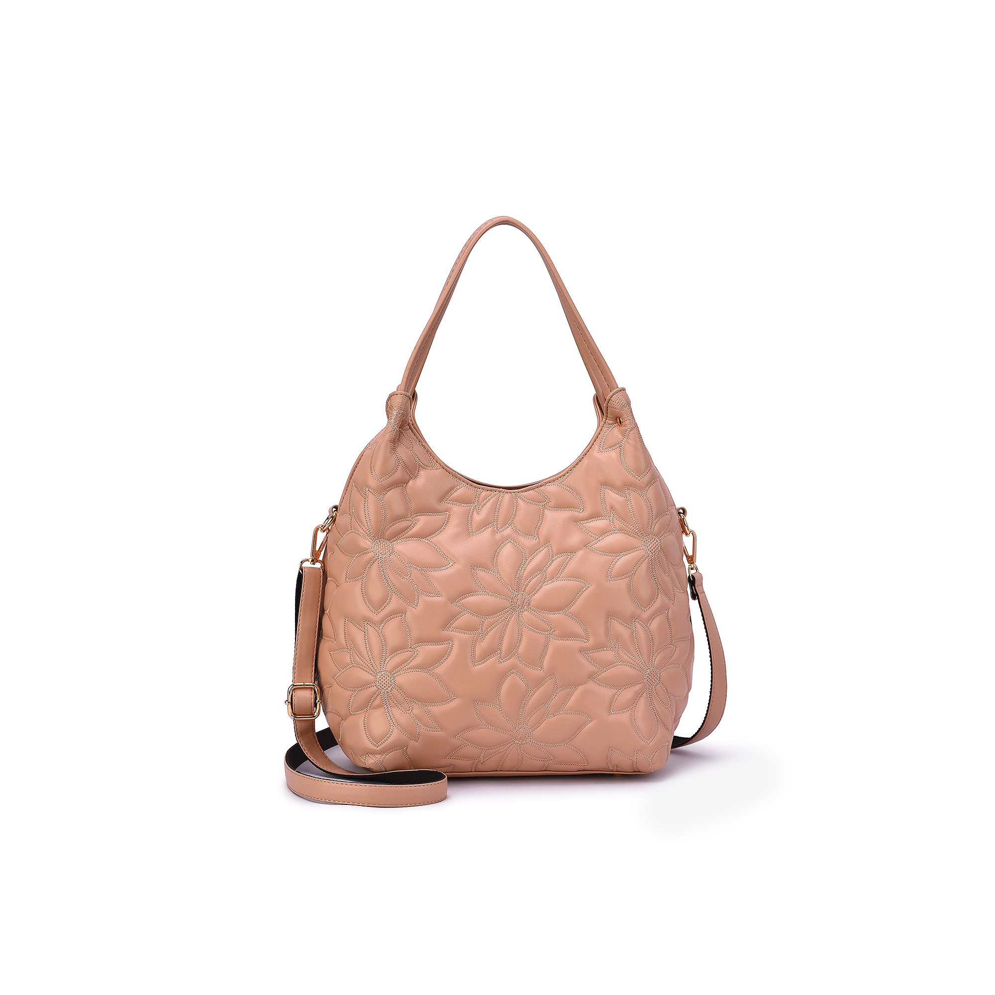 Mellow World Jae Structured Floral Hobo Bag, Dusty Pink