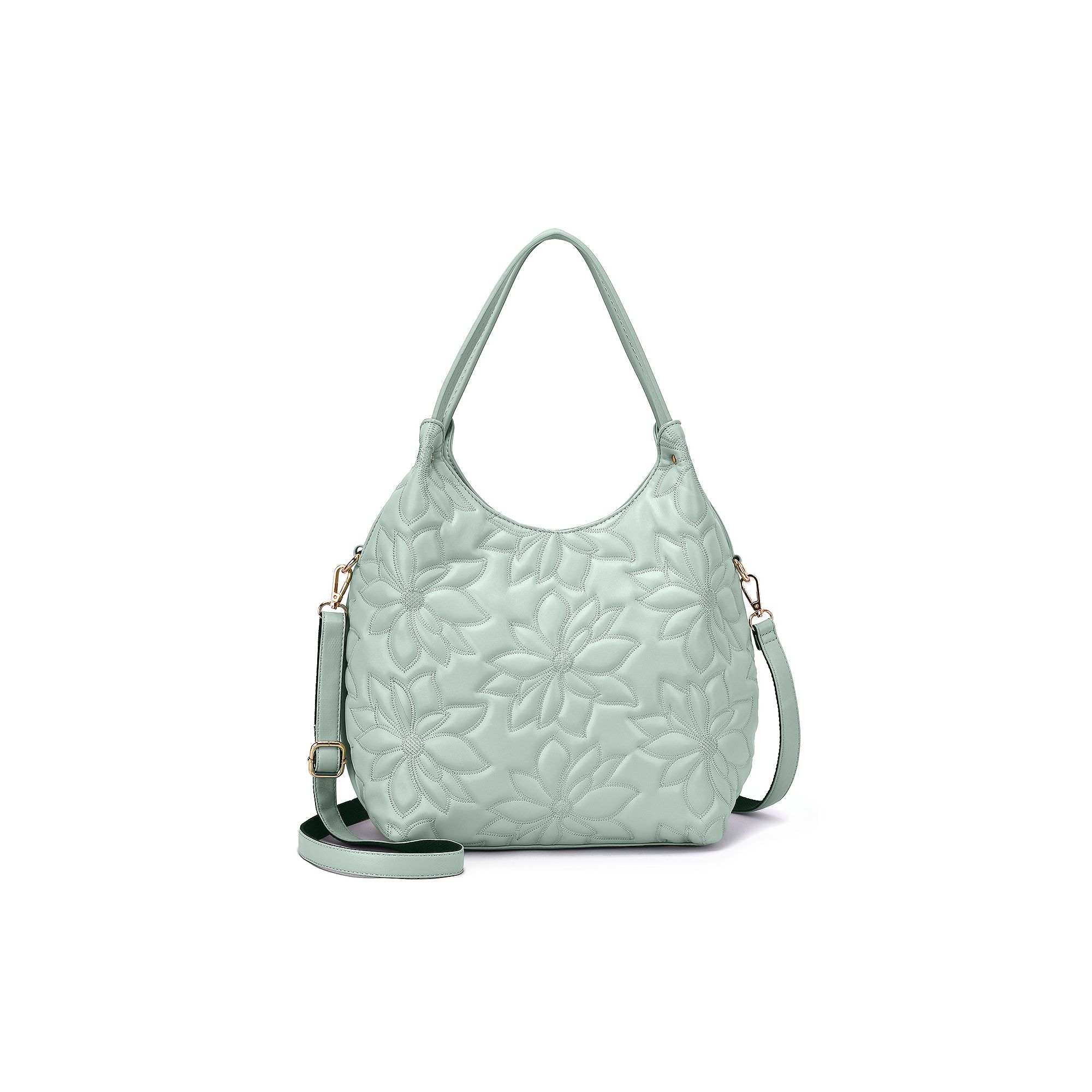 Mellow World Jae Structured Floral Hobo Bag, Green